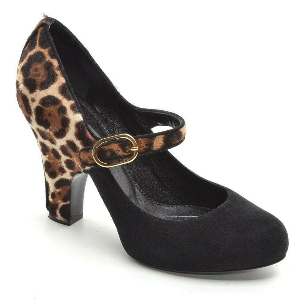 Dolce & Gabbana Leopard Mary Jane Pumps 37.5